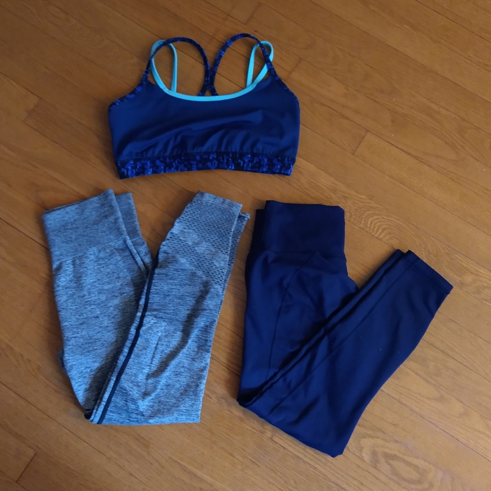 V.S+Fabletics +Gaiam 👣Sports Bra and Leggings Set